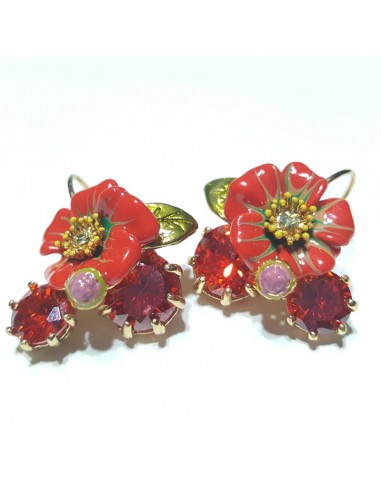 Big Gems and Flowers Earrings