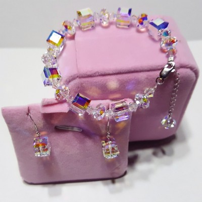 Crystal Bracelet & Cube...