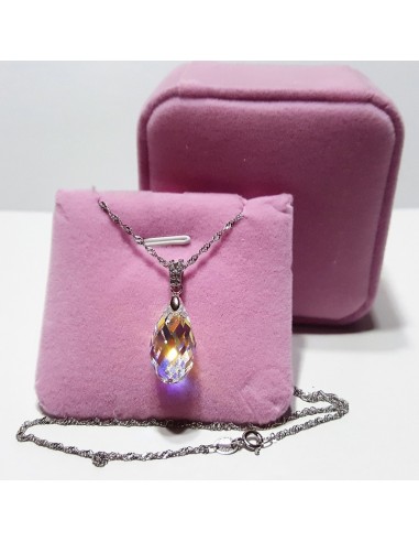 Crystal Droplet Pendant with Chain