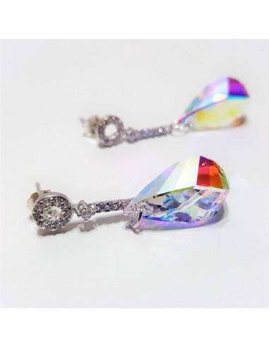 Crystal Long Droplets Earrings with...