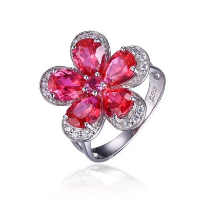 Ruby Ring 925 Sterling Silver