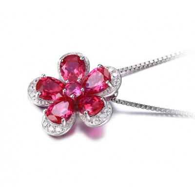 Ruby Pendant 925 Sterling...