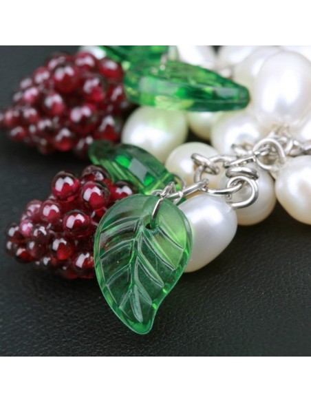 Pearls Grape Earrings