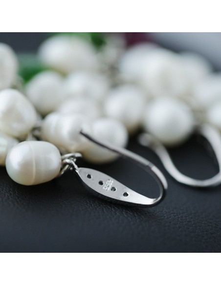 Pearls Grape Earrings