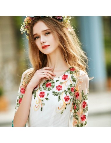 Floral Embroidery Dress