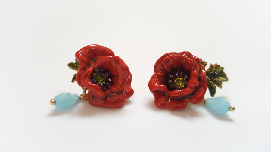 Poppy-Drop Earrings