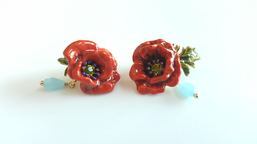 Poppy-Drop Earrings