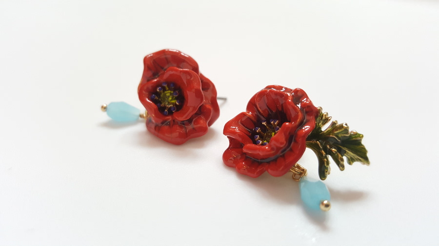 Poppy-Drop Earrings