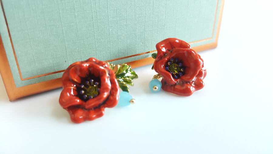 Poppy-Drop Earrings