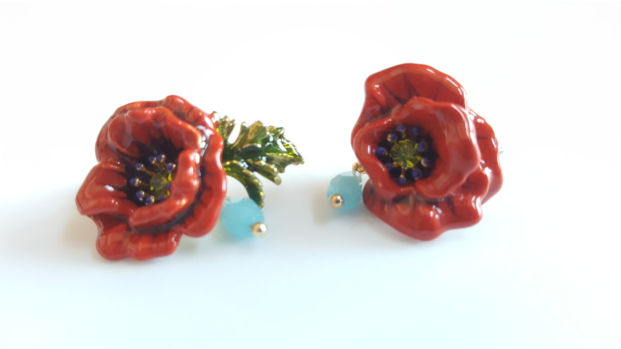 Poppy-Drop Earrings