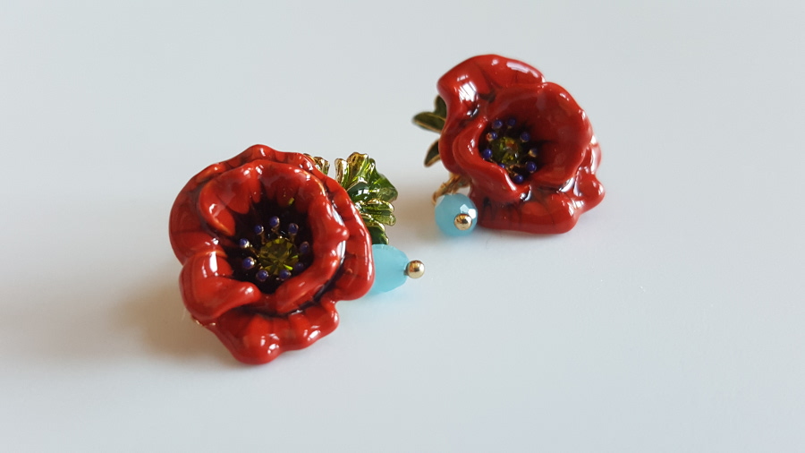 Poppy-Drop Earrings