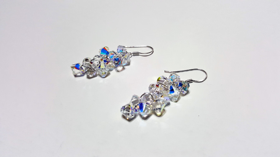 multi crystal earrings