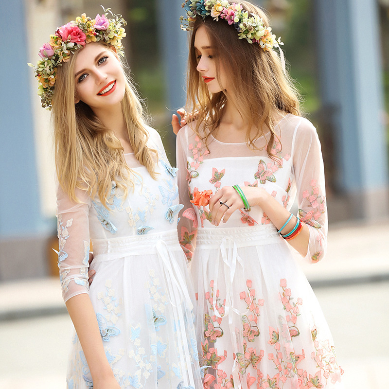 Blue and Pink Dress