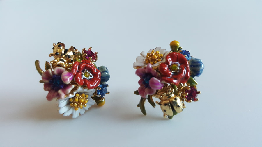 flowers bouquet earrings