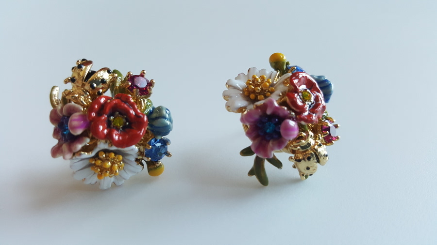 flowers bouquet earrings