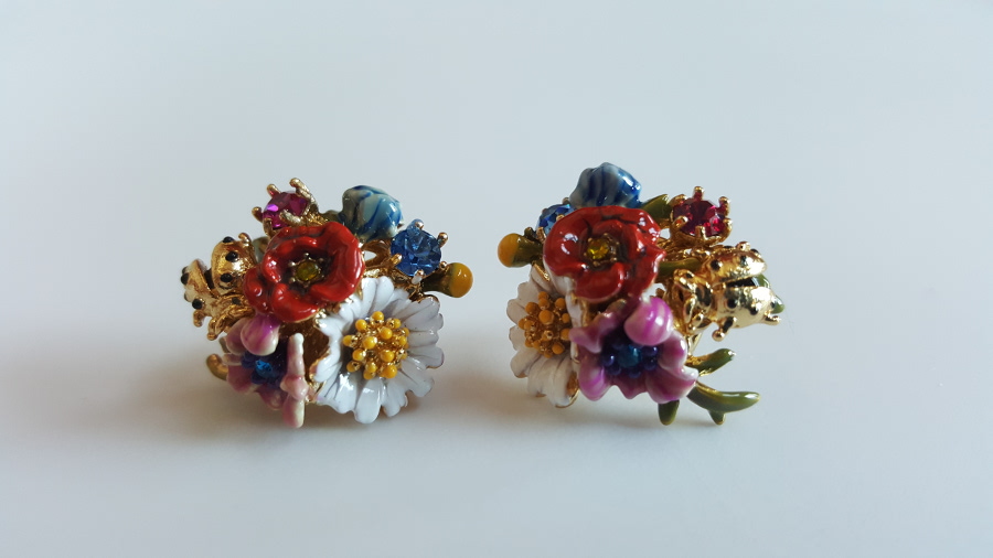 flowers bouquet earrings